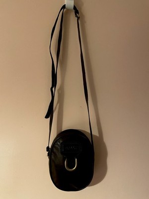 BALLY Mini Crossbody BROWN Leather Bag/Pouch w/ADJ Strap “Made in