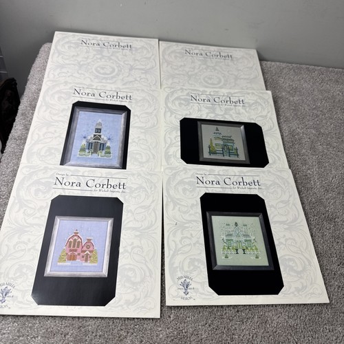 Lot of 6 Assorted Mirabilia Counted Cross Stitch Design Patterns by Nora Corbett
