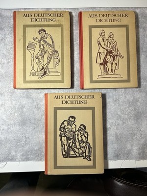 Aus deutscher Dichtung 3 Vol Set GDR Poetry DDR Berlin Volk und Wissen 1966