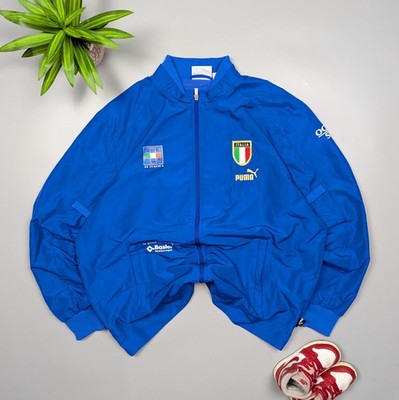 Puma Italia Track Jacket Men s XL Blue Retro Sportswear Embroidered 90s00s Style
