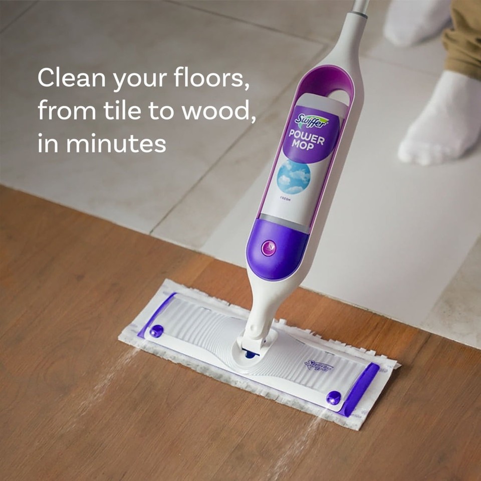 Swiffer Power Mop Refill Solution, Tile, Vinyl, Laminate, Wood, Floor ...