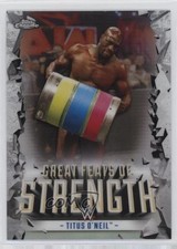 2021 Chrome WWE Great Feats of Strength Titus O'Neil Does a Quick Keg Run 01w1