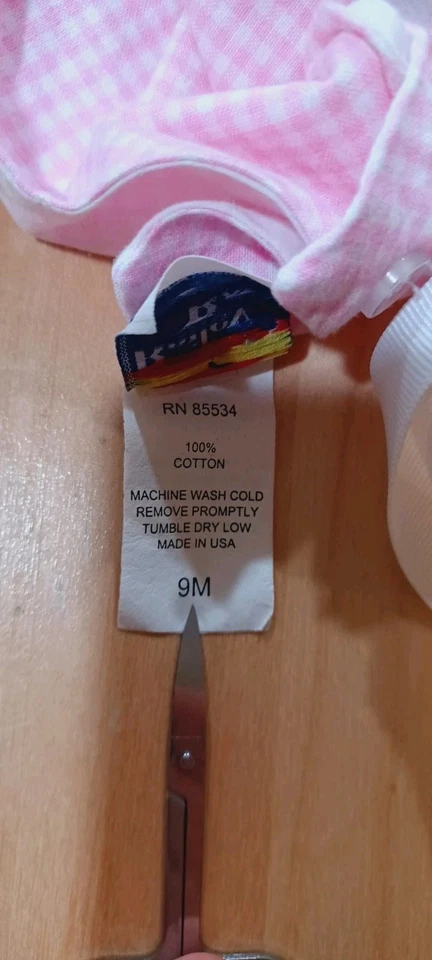 The Bailey Niños Conjunto Niña Talla 9 Meses Rosa Guinga Paraguas Arcos Primavera Foto 4 de 4