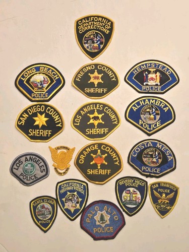 LOT (16) OBSOLETE CALIFORNIA POLICE SHERIFF PATCH  - LOT COLLECTION PATCHES