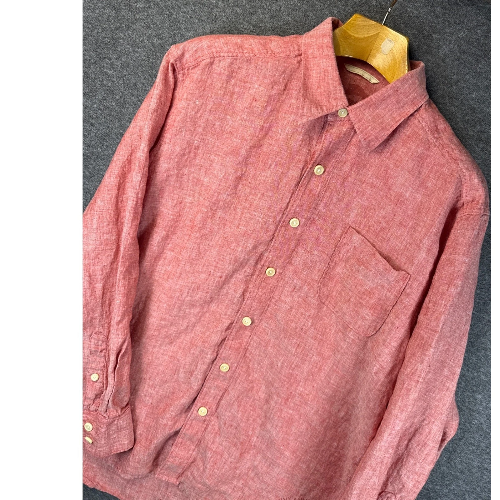 Tommy Bahama Relax Mens L Coral Pink Linen Shirt Long Sleeve Button Up Sailing
Opens in a new window