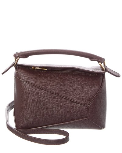 Loewe Puzzle Edge Mini Leather Shoulder Bag Women's Brown