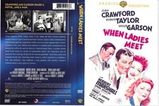 WHEN LADIES MEET starring JOAN CRAWFORD & ROBERT TAYLOR    DVD  w/FREE SHIPPING