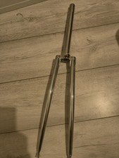 1" CHROMED TANGE STEEL FORK, lugged, flat crown, threadless by Soma Fabrications