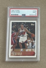 1996 Topps Basketball Steve Nash Phoenix Suns Rookie Card #182 PSA 9. rookie card picture