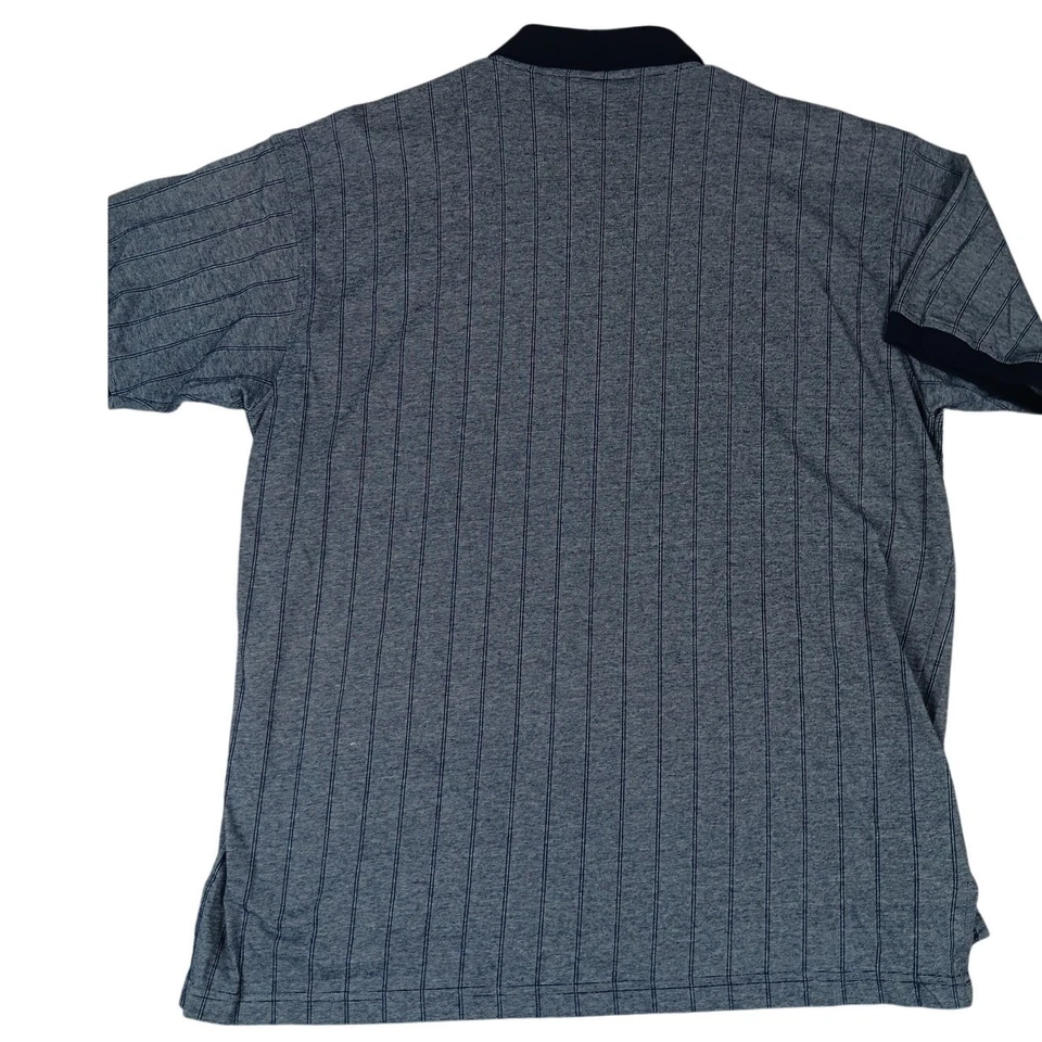 Dynasty Polo Shirt Mens XXL Blue Striped Tennessee Titans Embroidered Knit Sport - Image 3 of 4