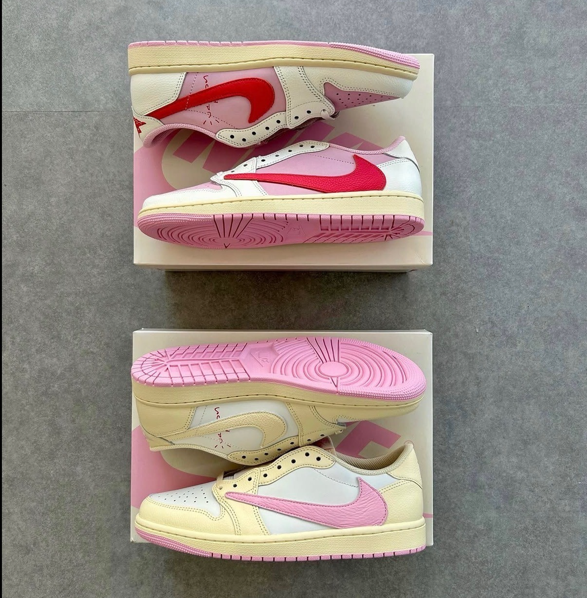 Jordan 1 Retro Low OG SP Travis Scott Pink 2 Styles Men's 5-15