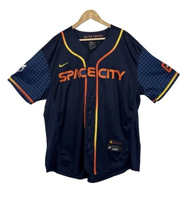 Nike Houston Astros Baseball Jersey 2XL/52 Blue City Connect Cpt