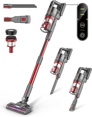 Red - Fykee Cordless Vacuum Cleaner 80,000 PRM Vacuum Cleaner Large Capacity P11