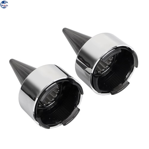 Bullet Turn Signal Light Lens Cover Smoke For Harley Dyna Fat / Street Bob FXDB - Picture 8 of 10
