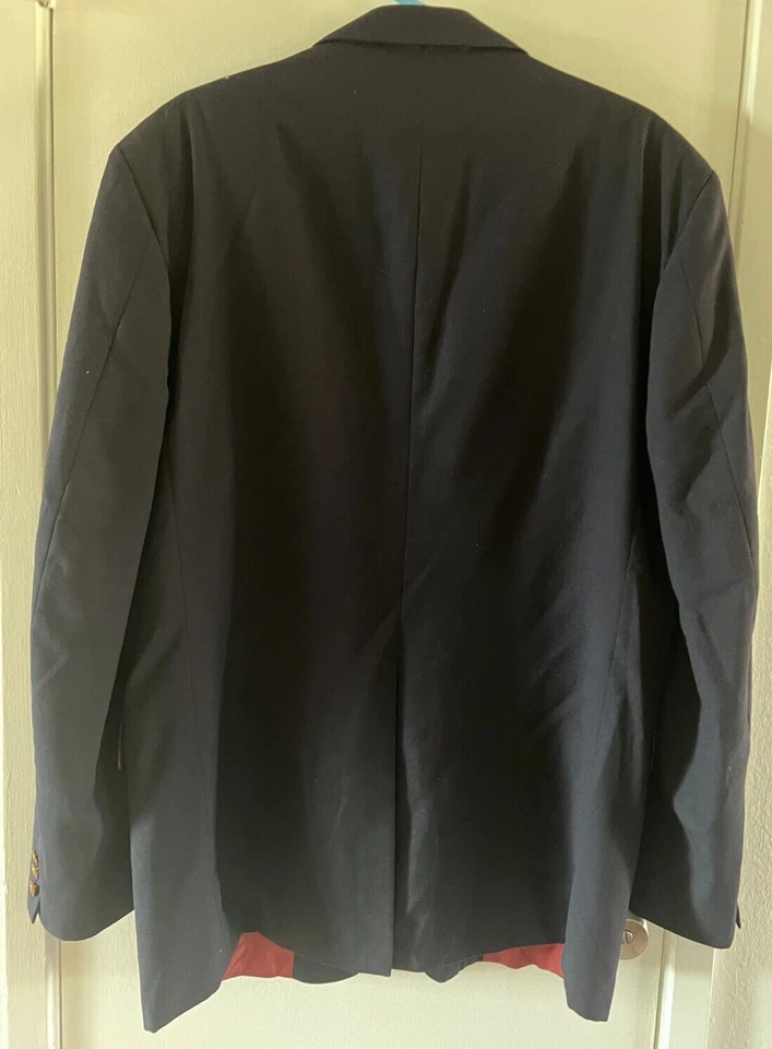 Blazer de lana negro para hombre Stanley Blacker chaqueta de abrigo deportivo 44L Foto 2 de 4