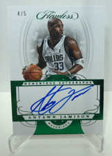 2017-18 Panini Flawless Momentous Autographs Emerald Antawn Jamison Auto #ed 5