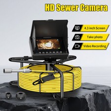 4.3" Sewer Pipe Inspection Video Camera,DVR IP68 Drain Industrial Endoscope 30M