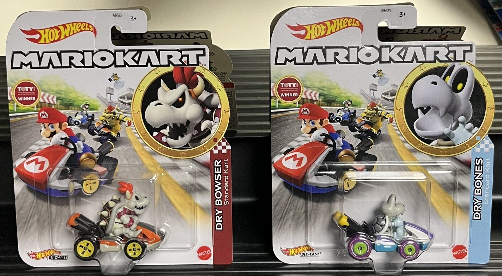 Hot Wheels Mario Kart Dry Bowser And Dry Bones Standard Kart 2022 eBay