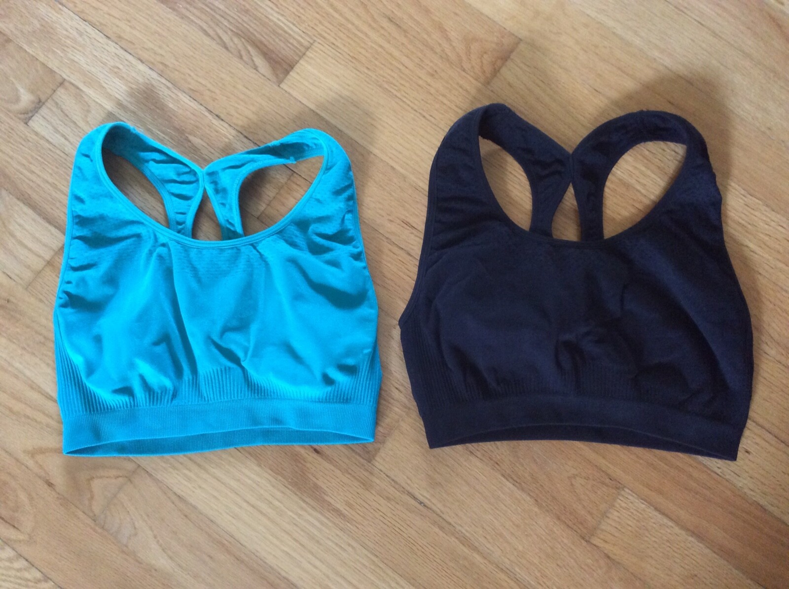 MTA Sport women’s racerback lounge bras teal & black … Gem