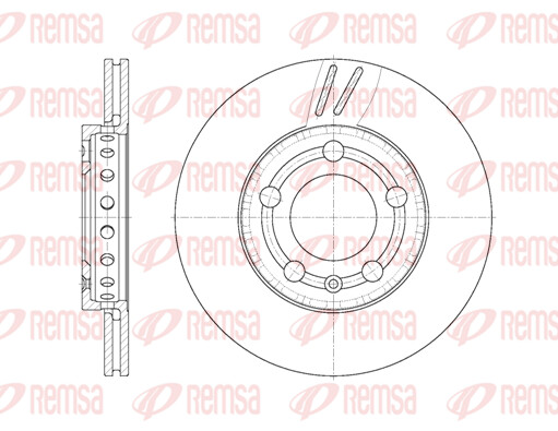 Remsa 2X Bremsscheibe Vorne Ø238.7 Mm BelüFtet FüR VW Polo 9N_ 1.2 12V 1.4 16V-image