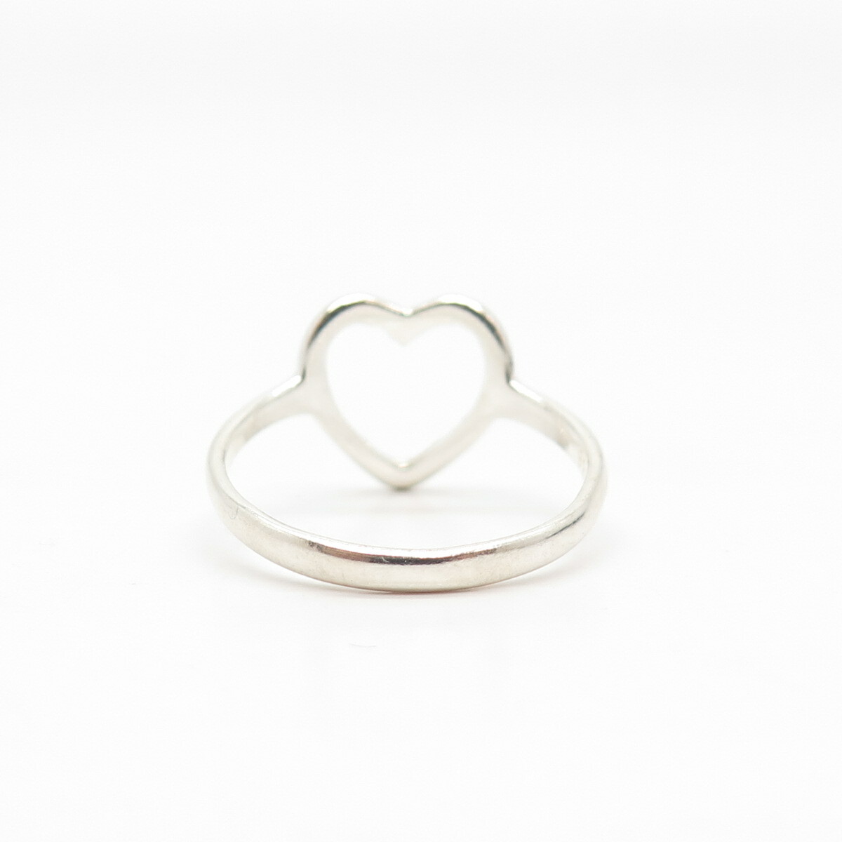 925 Sterling Silver Open Heart Ring | eBay