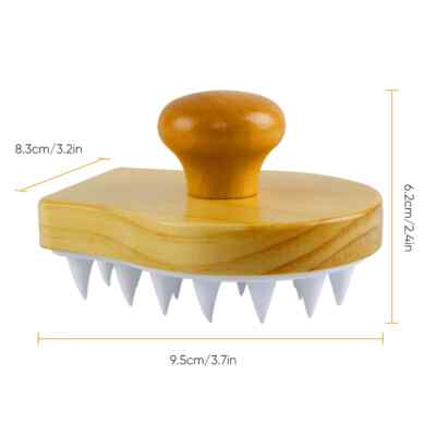 Hair Scalp Massager Brush, Manual Shampoo Brush, Hair Shampoo brush wooden