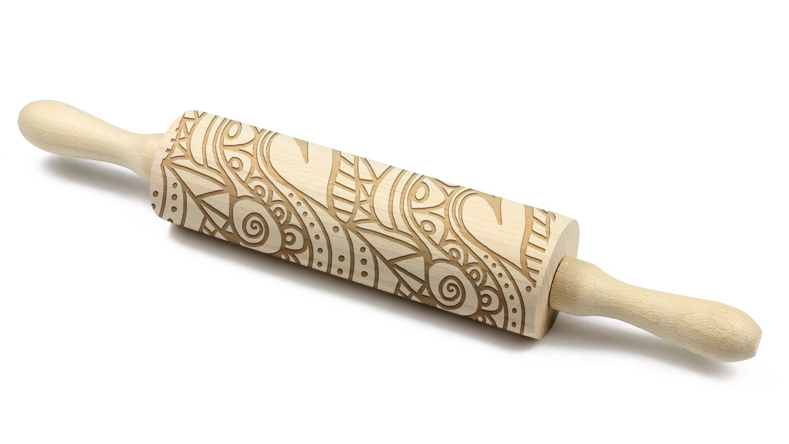 Mandala Heart Rolling Pin Art-Dog