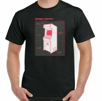 ARCADE CABINET T-SHIRT, Gamer Herren Funny Evolution PS4 Xbox PC Geek Tee Retro