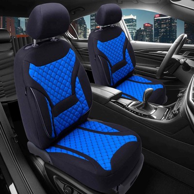 Prime Autositzbezüge passend für VW Tiguan 1 5N ab 2007-2018 (Schwarz-Blau)