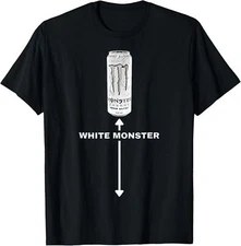 White Monster Funny Joke Man Friends T-Shirt