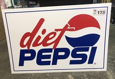 Diet Pepsi Cola Soda Advertising 36 x 24 Aluminum Sign Panel vintage