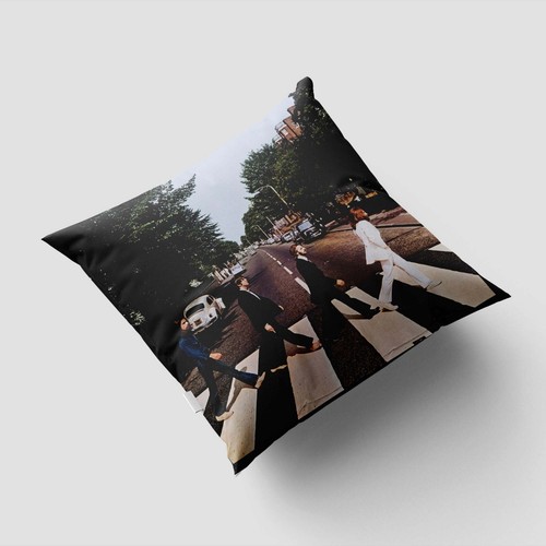 Abbey Road Throw Pillow, Retro Music Lover Cushion, Beatles Inspired Pillowcase, - Picture 2 of 10