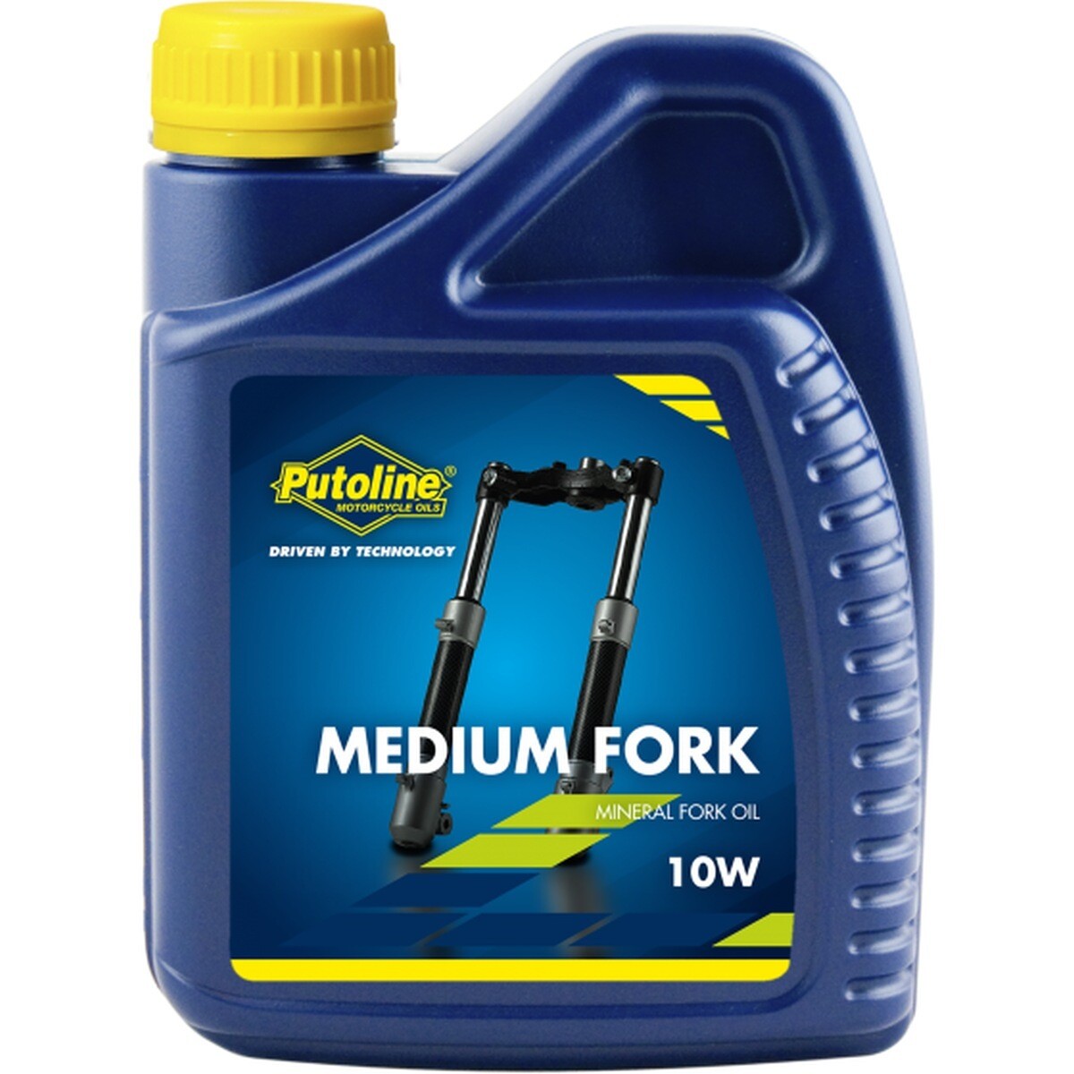 Amortisseur de moto plus stable grâce à l'huile de fourche medium 10W AKC 500ml