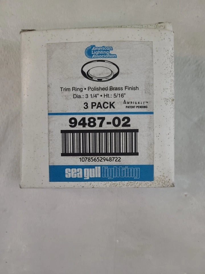 ANILLO EMPOTRADO GAVIOTA 9487-02 LX-3-1/4H-LATÓN PULIDO-LOTE DE 3 Foto 2 de 4