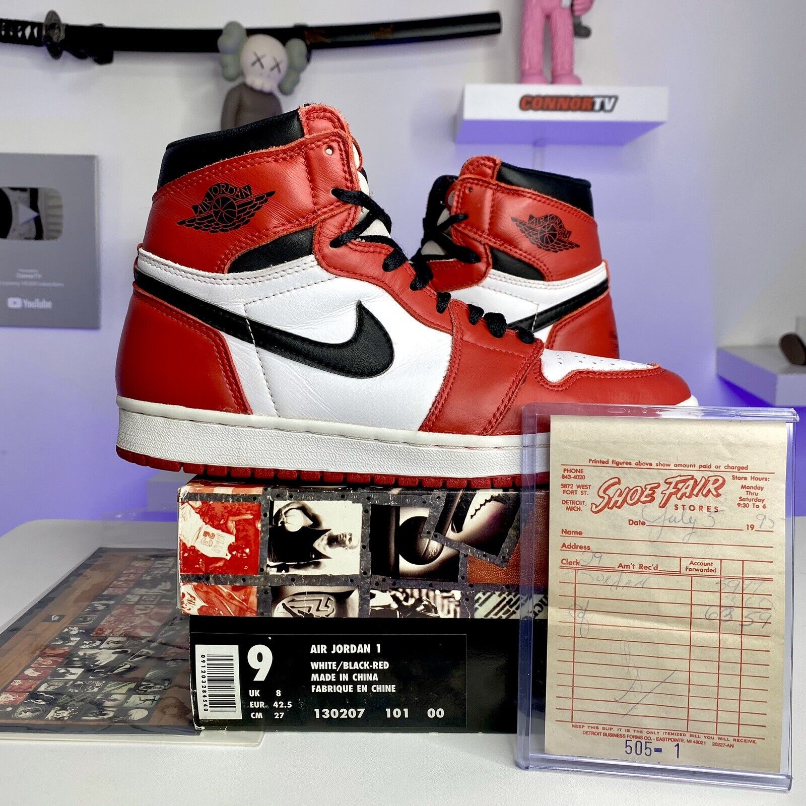 94 NIKE AIR JORDAN 1 CHICAGO US9