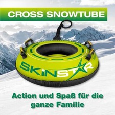 SkinStar CROSS Snowtube gruen Ø 100cm Rodelreifen Schneereifen Schlitten Bob