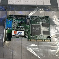 VINTAGE AOPEN PG128PLUS EV A S3 TRIO 3D/2X AGP VGA VIDEO CARD 91AC821008 TESTED