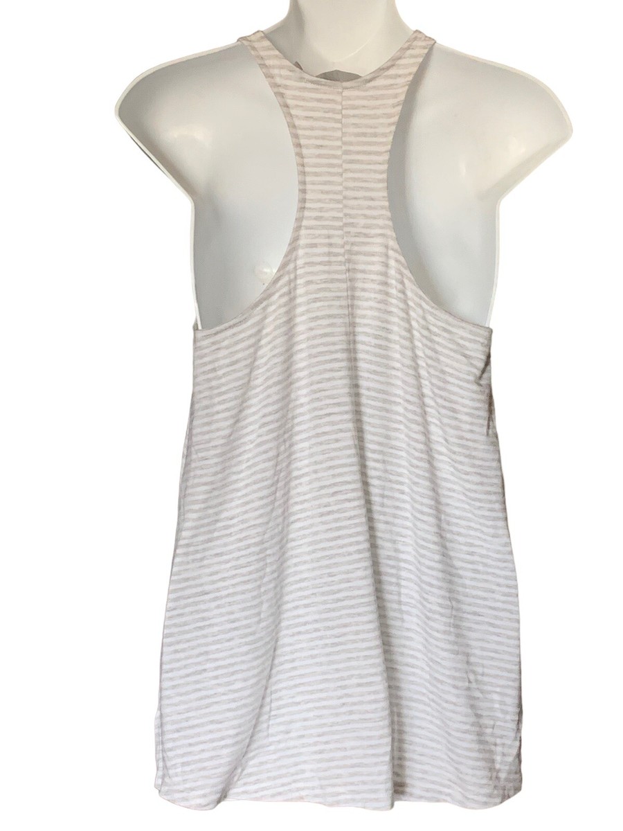 2 Athleta Womens Crossroad Striped High Neck Modal Tank TopS