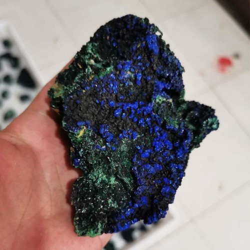 Neu Azurit Malachit Geode Kristall Natur Mineral Probe Reiki Heilstein - Bild 9 von 12