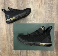 Nike LeBron 16 XVI GS I m King Black Gold Size 5.5y 5.5 Sneakers AQ2465-007