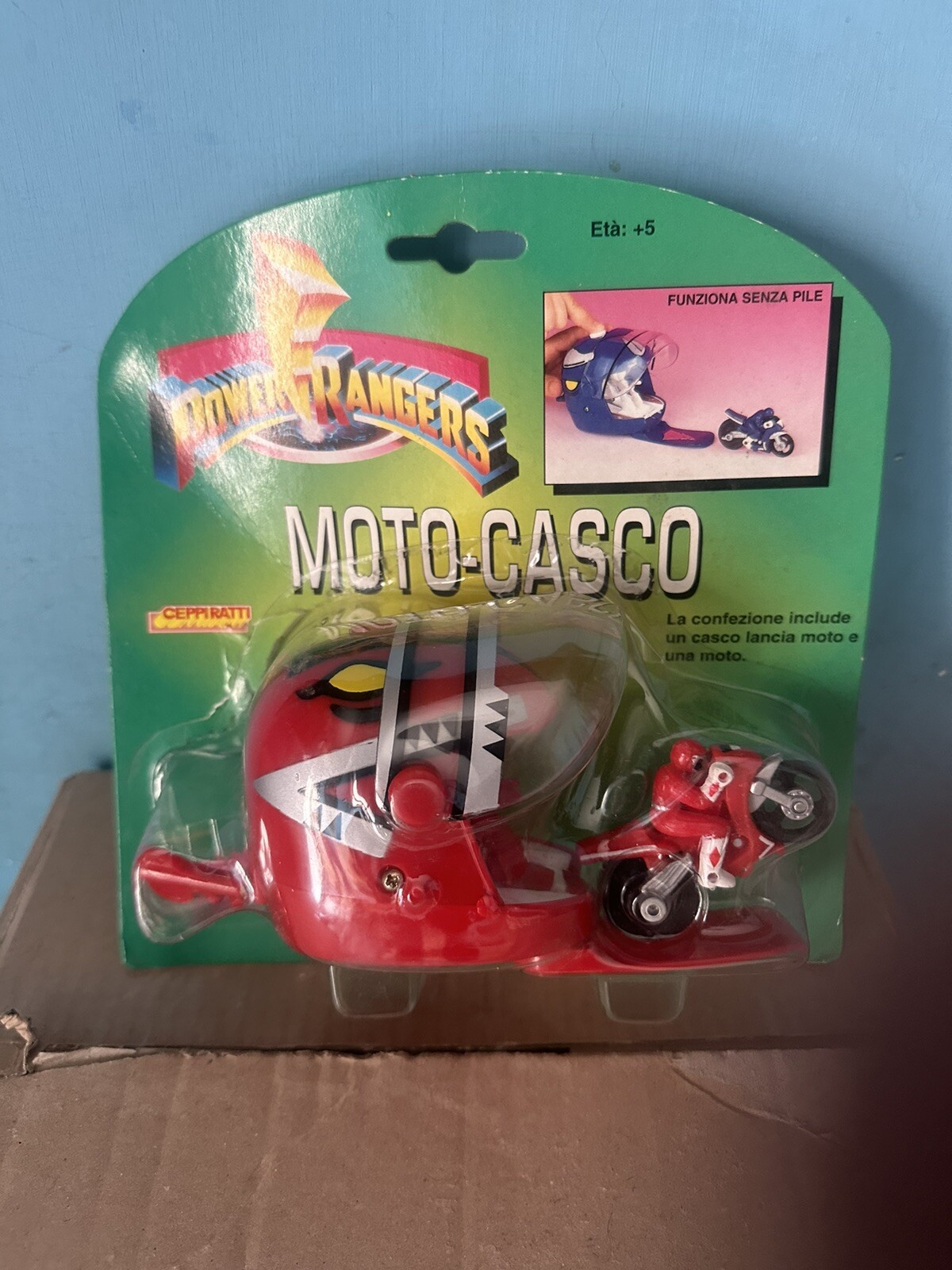 Moto Casco Power Rangers Ceppiratti 1993 Vintage Red Ranger