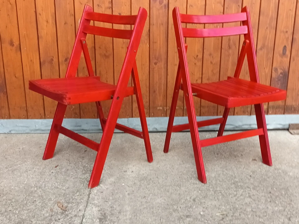 Designer Klappstuhl Holz Stuhl 60er Vintage Danish Holzstuhl Folding Chair 1/9b - Bild 3 von 4