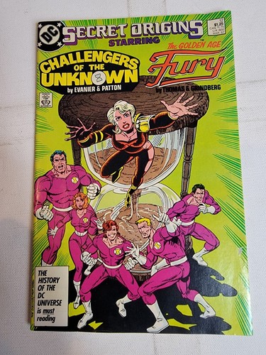 Comic Book Secret Origins Golden Age Fury Challengers Unknown DC Comics Vintage