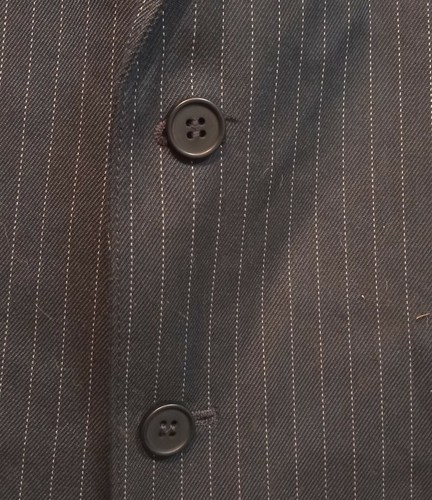 Stevensons Navy Pinstripe Suit Jacket Size 34 - Picture 2 of 8