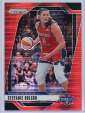 2024 Panini Prizm WNBA 34 Stefanie Dolson Red Pulsar Prizm /299