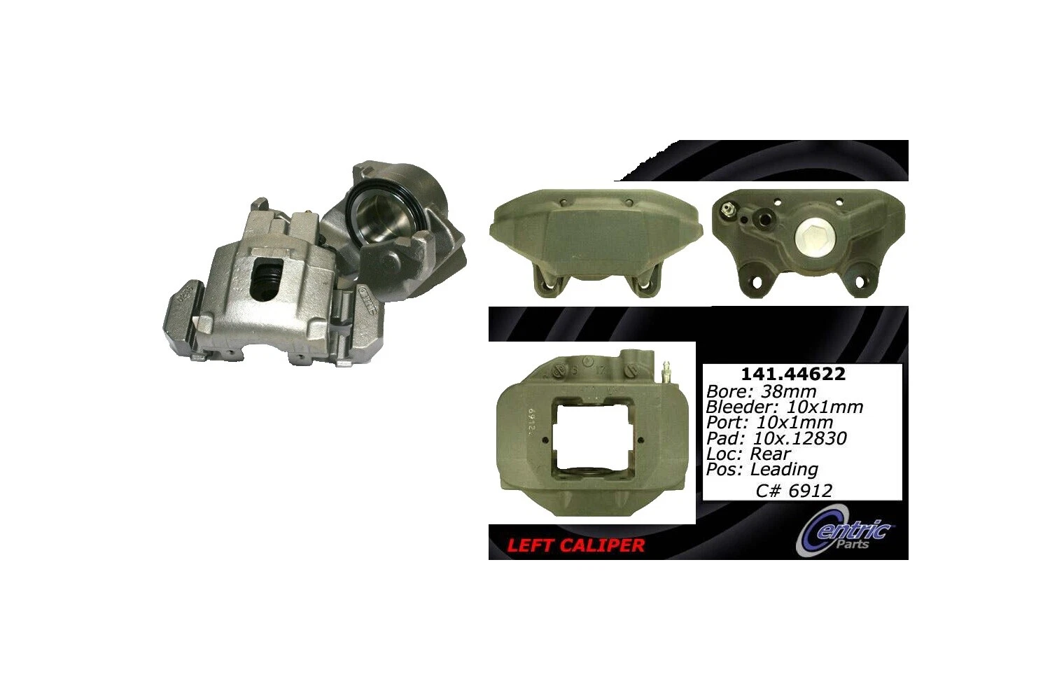 Centric Parts Pinzas para automóviles y camiones Trasero y Soportes