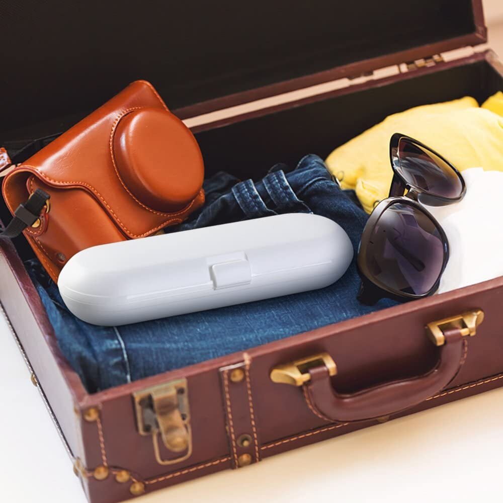 CREATCABIN Custodia Portatile Occhiali Sole in Pelle Sottile Morbida Viaggio Porta Occhiali Vista Custodia Leggera Tracolla Panno La Pulizia Le Vacanze Blu Prussia 17.5 x 8.4cm