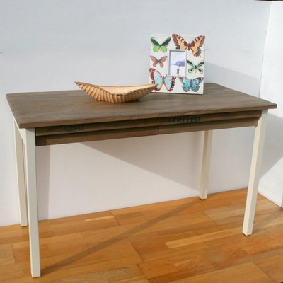 Painted Wood Shabby Chic Desk Table 2 Drawer Dv Dk 5060076322647