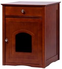 Katzenschrank für Katzentoilette Katzenhaus Schrank Katzenklo Holz Braun
