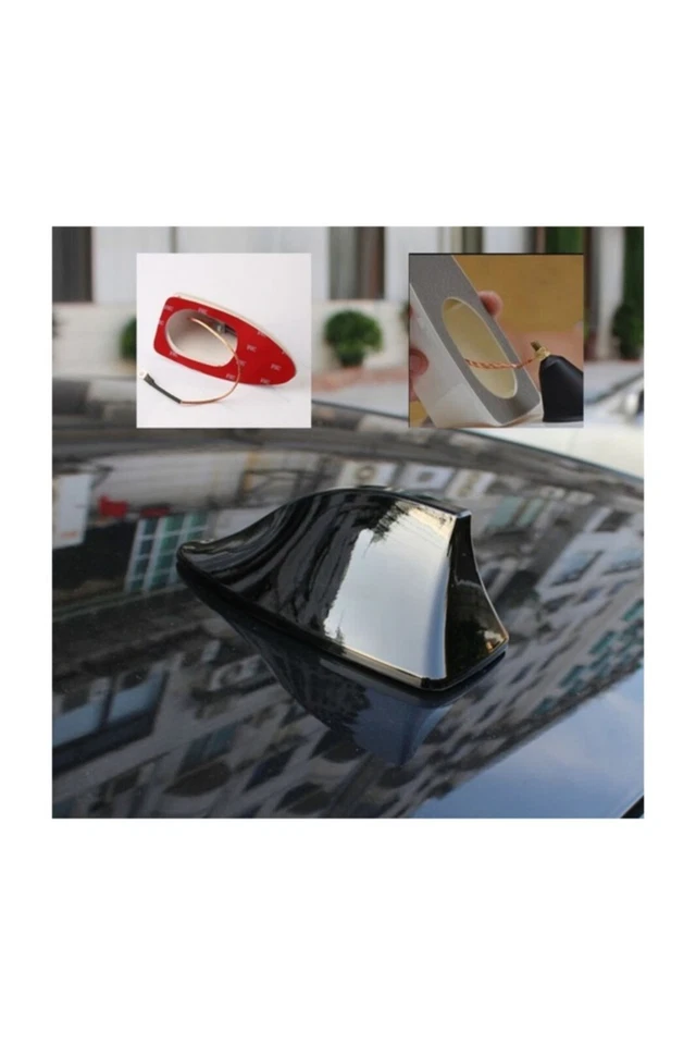 Car Shark Fin Antenna Roof Radio AM/FM Black For Honda CR-V - Image 3 of 4